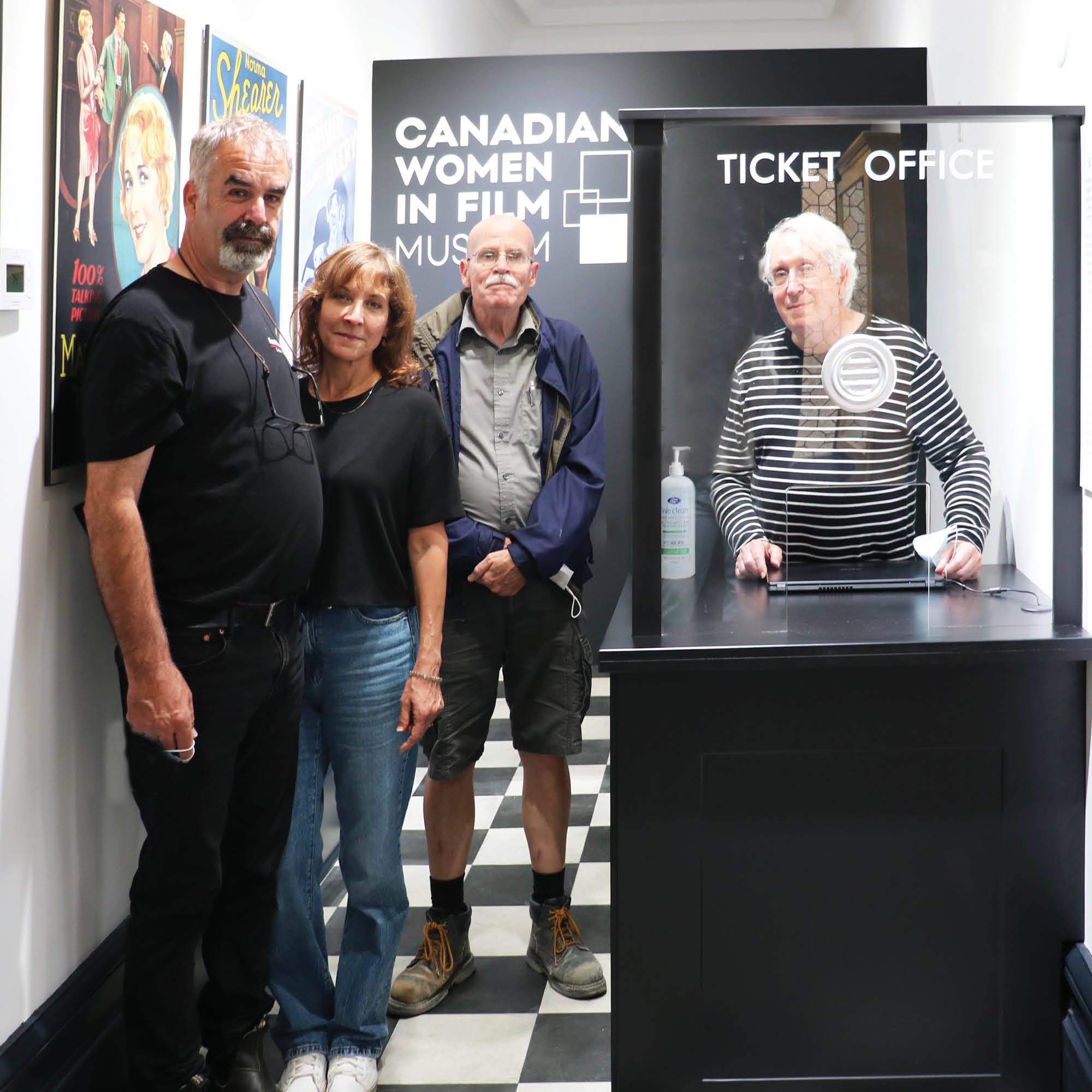 Frank Bouwmans, Rosanna Bouwmans and Bruce Tindall at Cdn Women in Film Museum with Rick Miller 